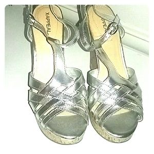 Silver Wedge heel sandal